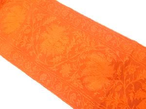 纐纈　花更紗模様織り出し　全通袋帯